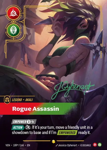 Rogue Assassin, Riftbound card VEN 189* — Vendetta set