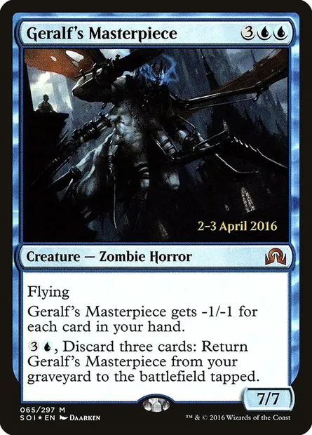 Chef d'œuvre de Geralf, carte Magic PSOI 65s — extension Shadows over Innistrad Promos