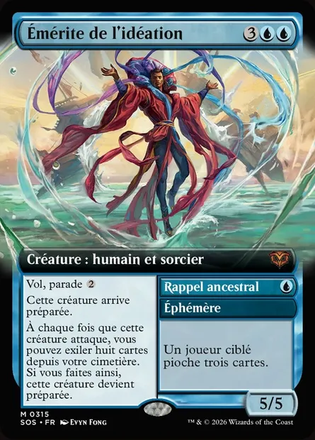 Émérite de l'idéation // Ancestral Recall, carte Magic SOS 315 — extension Secrets of Strixhaven