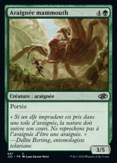 Araignée mammouth, carte Magic J22 687 — extension Jumpstart 2022