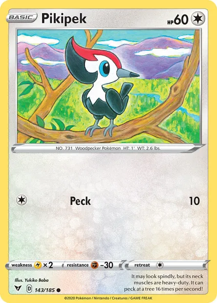 Pikipek, Pokémon card VIV 143 — Vivid Voltage set