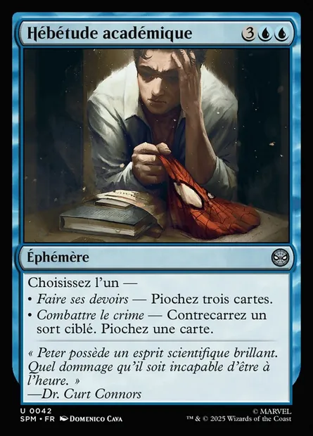 Hébétude académique, carte Magic SPM 42 — extension Marvel's Spider-Man