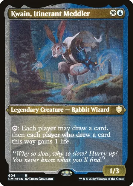 Kwain, Itinerant Meddler, Magic card CMR 604 — Commander Legends set