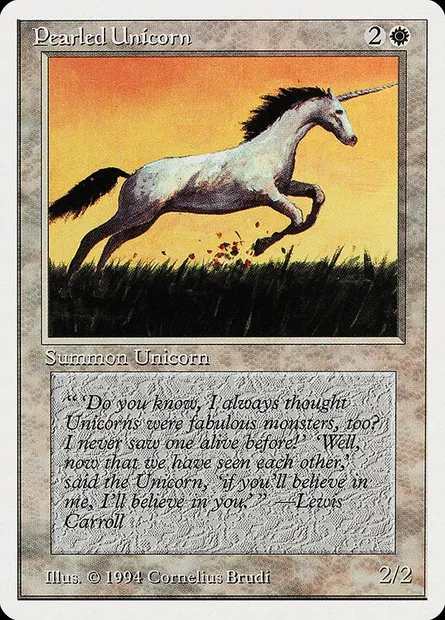 Licorne nacrée, carte Magic SUM 30 — extension Summer Magic / Edgar