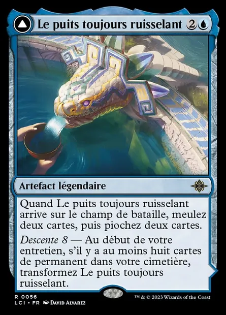 Le puits toujours ruisselant // Les Bassins myriadaires, carte Magic LCI 56 — extension The Lost Caverns of Ixalan