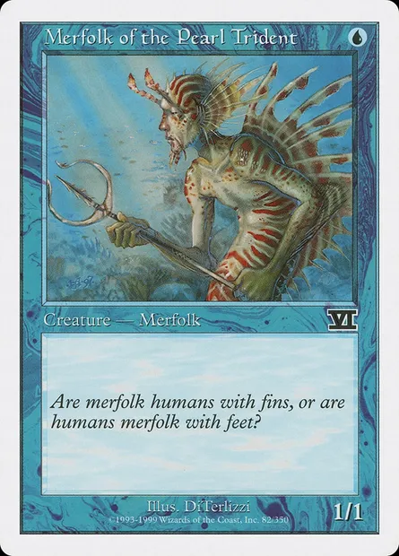 Ondins du Trident nacré, carte Magic 6ED 82 — extension Classic Sixth Edition