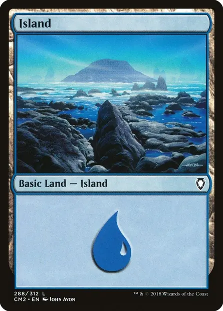 Île, carte Magic CM2 288 — extension Commander Anthology Volume II