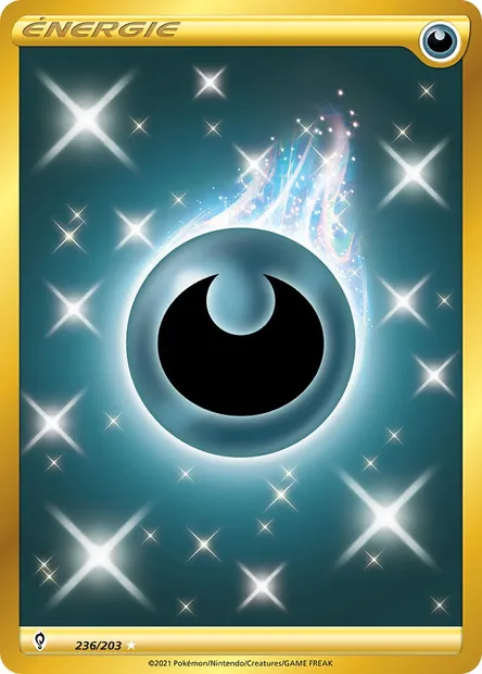 Énergie Obscurité, carte Pokémon EVS 236 — extension Évolution Céleste