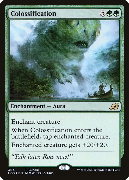 Colossification, carte Magic IKO 364 — extension Ikoria: Lair of Behemoths