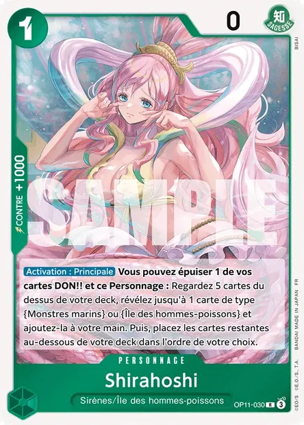 Shirahoshi, carte One Piece OP11-030 — extension DES POINGS VIFS COMME L'ÉCLAIR