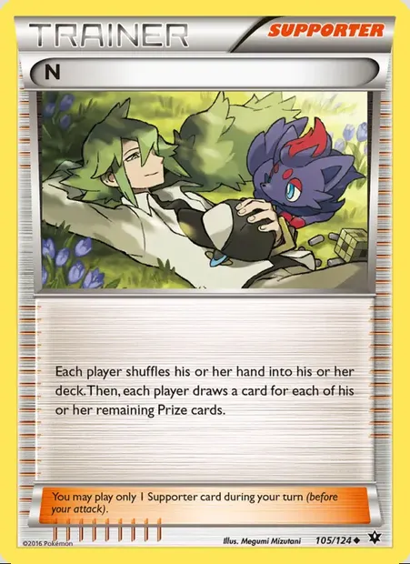 N, Pokémon card FCO 105 — Fates Collide set