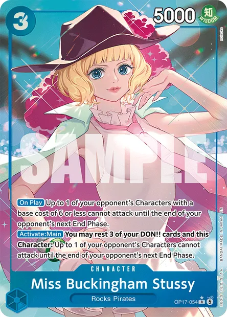 Miss Buckingham Stussy, One Piece card OP17-054 — THE WORLD’S STRONGEST WARRIORS set