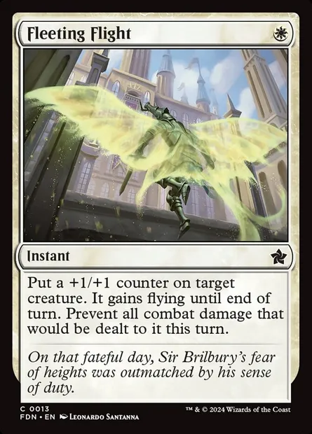 Fleeting Flight, Magic card FDN 13 — Foundations set