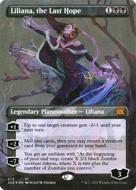 Liliana, the Last Hope, Magic card 2X2 573 — Double Masters 2022 set