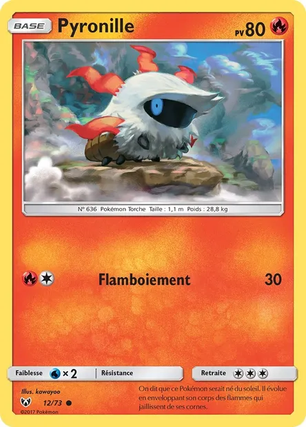 Pyronille, carte Pokémon SLG 12 — extension Légendes Brillantes