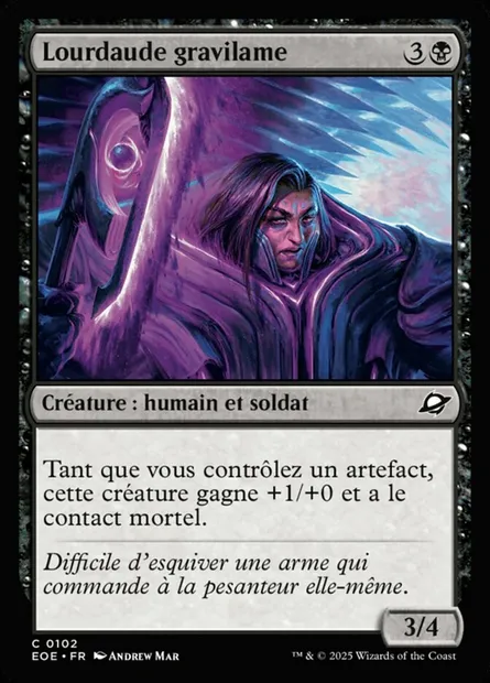 Lourdaude gravilame, carte Magic EOE 102 — extension Edge of Eternities