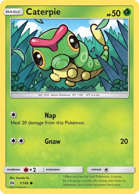 Caterpie, Pokémon card SUM 1 — Sun & Moon set