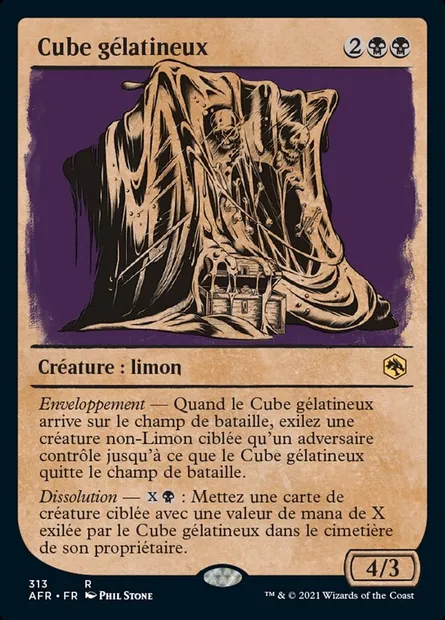 Cube gélatineux, carte Magic AFR 313 — extension Forgotten Realms: Aventures dans les Royaumes Oubliés