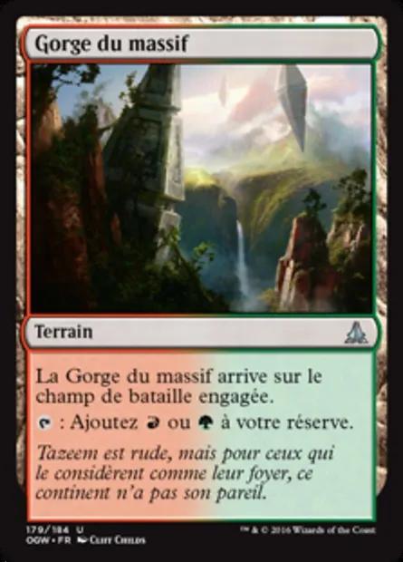 Gorge du massif, carte Magic OGW 179 — extension Le serment des Sentinelles