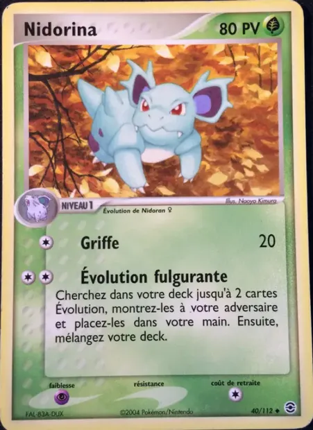 Nidorina, carte Pokémon RG 40 — extension EX Rouge Feu & Vert Feuille