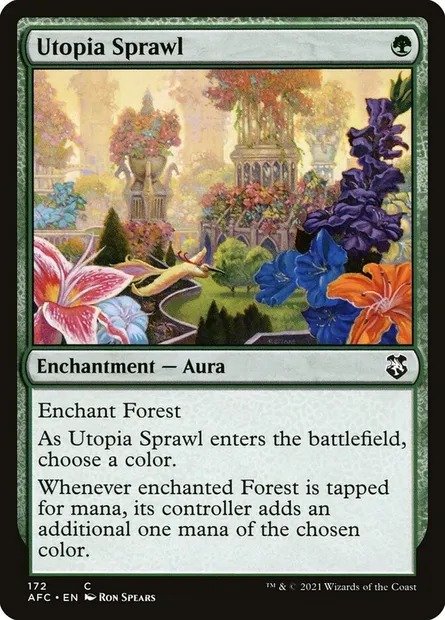 Utopia Sprawl, Magic card AFC 172 — Forgotten Realms Commander set