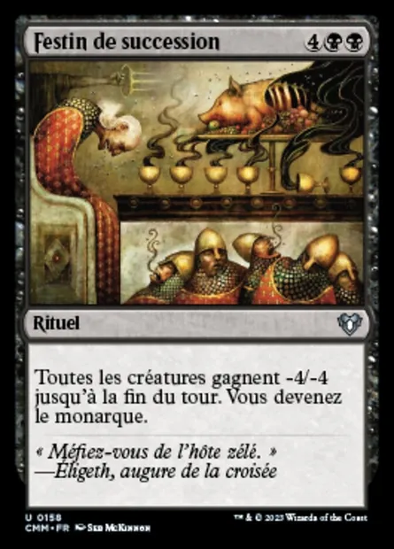 Festin de succession, carte Magic CMM 158 — extension Commander Masters