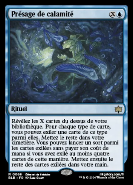 Présage de calamité, carte Magic BLB 66 — extension Bloomburrow