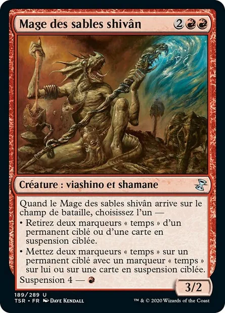 Mage des sables shivân, carte Magic TSR 189 — extension Spirale Temporelle Remastered
