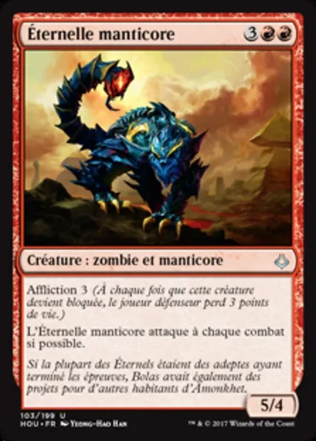 Éternelle manticore, carte Magic HOU 103 — extension L’âge de la destruction