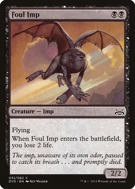 Diablotin flétri, carte Magic DVD 32 — extension Duel Decks Anthology: Divine vs. Demonic