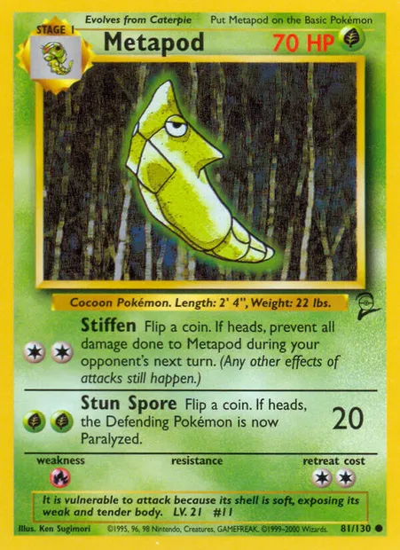Chrysacier, carte Pokémon B2 81 — extension Base Set 2