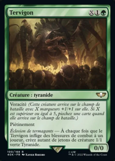 Tervigon, carte Magic 40K 100 — extension Warhammer 40,000 Commander