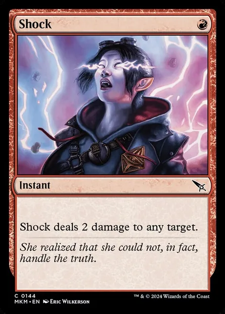 Shock, Magic card MKM 144 — Murders at Karlov Manor set