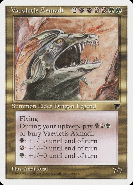 Vaevictis Asmadi, carte Magic CHR 89 — extension Chronicles
