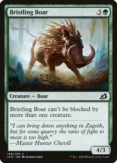 Bristling Boar, Magic card IKO 146 — Ikoria: Lair of Behemoths set