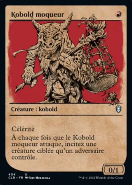 Kobold moqueur, carte Magic CLB 404 — extension Commander Légendes : la bataille de la Porte de Baldur