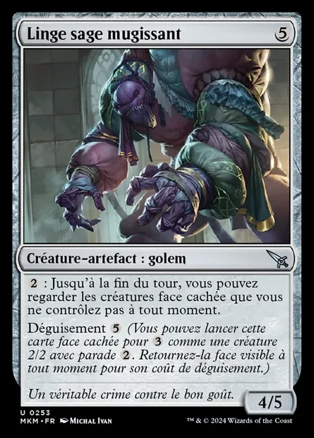 Linge sage mugissant, carte Magic MKM 253 — extension Murders at Karlov Manor