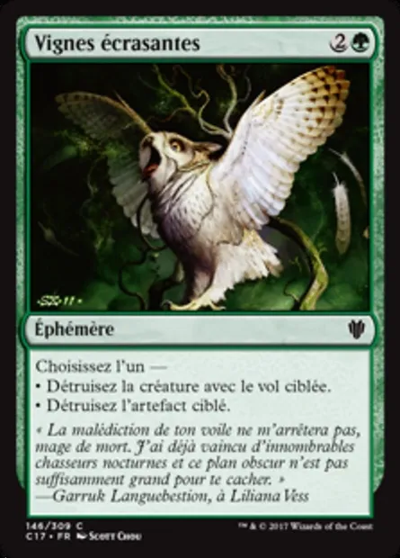 Vignes écrasantes, carte Magic C17 146 — extension Commander 2017
