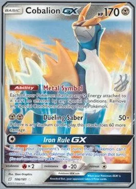 Cobalion GX, Pokémon card WCD19 106 — World Championship Decks 2019 set