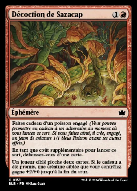 Décoction de Sazacap, carte Magic BLB 151 — extension Bloomburrow