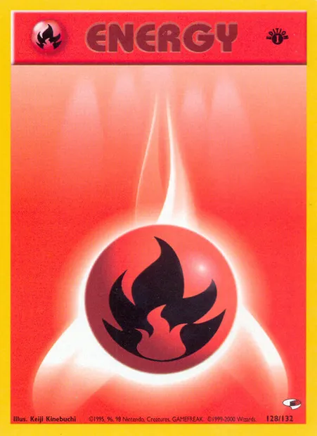 Fire Energy, Pokémon card GH 128 — Gym Heroes set