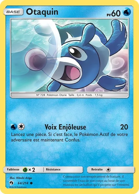 Otaquin, carte Pokémon LOT 64 — extension Tonnerre Perdu