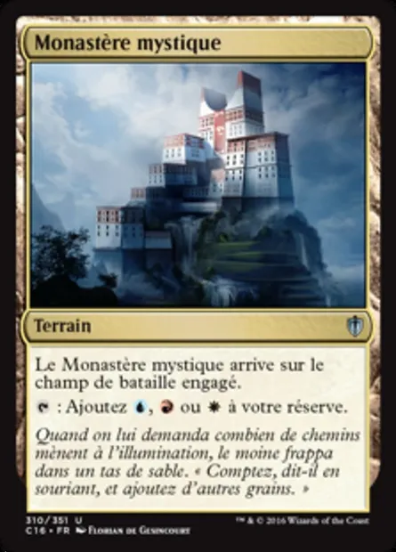 Monastère mystique, carte Magic C16 310 — extension Commander 2016
