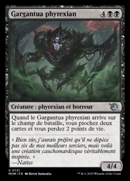 Gargantua phyrexian, carte Magic MOM 121 — extension L'invasion des machines