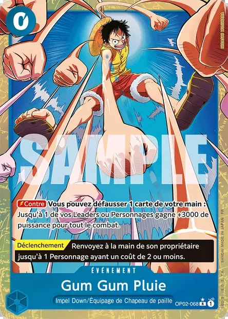 Gum Gum Pluie, carte One Piece OP02-068 — extension PARAMOUNT WAR