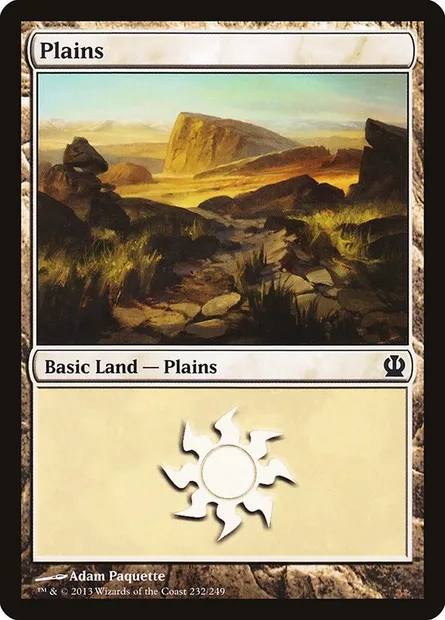 Plains, Magic card THS 232 — Theros set