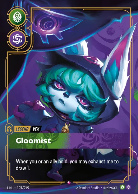 Gloomist, Riftbound card UNL 193 — Unleashed set