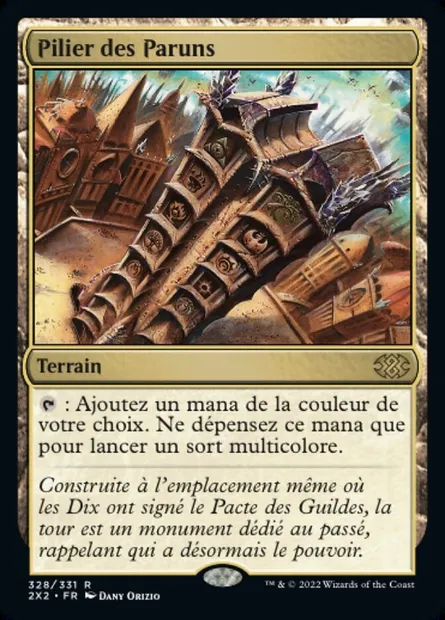 Pilier des Paruns, carte Magic 2X2 328 — extension Double Masters 2022