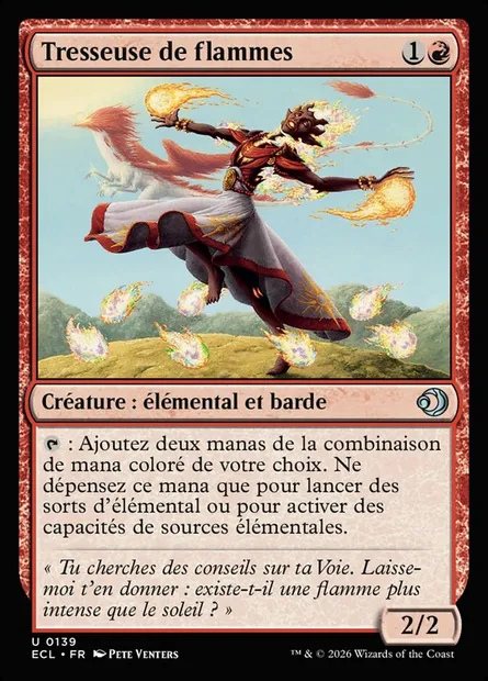 Tresseuse de flammes, carte Magic ECL 139 — extension Lorwyn Eclipsed