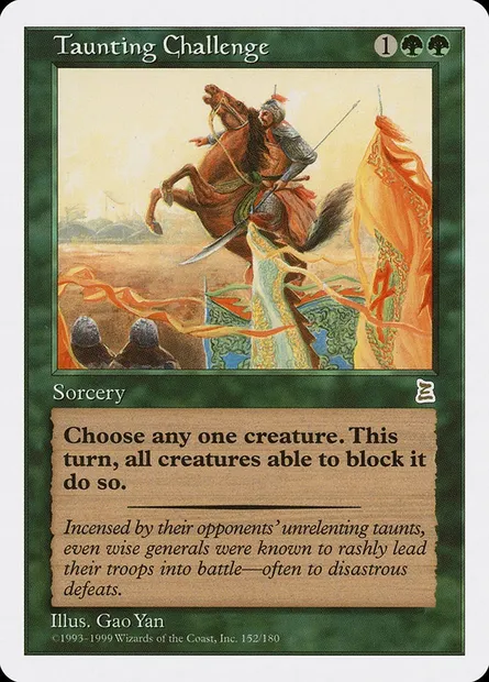 Défi moqueur, carte Magic PTK 152 — extension Portal Three Kingdoms